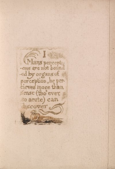 Der er ingen naturlig religion, Plate 10, I Mans opfattelser er ikke begrænset. . . . (Bentley b3) af William Blake