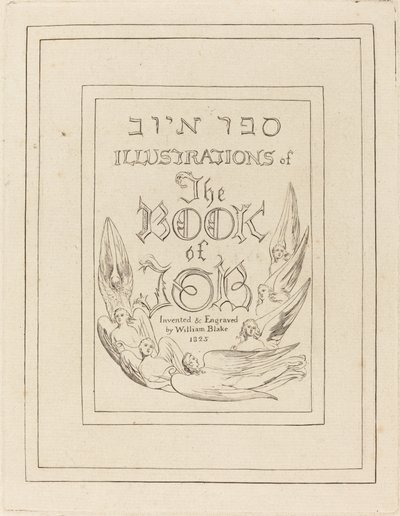 Titelblad for de indgraverede illustrationer til Jobs Bog af William Blake