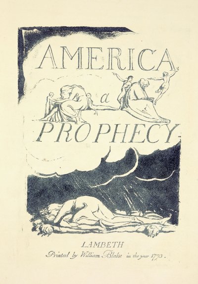 Titelblad fra "America, A Prophesy", midten af 1790