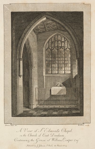 Udsigt over St. Edmunds Chapel i Church of East Dereham..., 1804. af William Blake