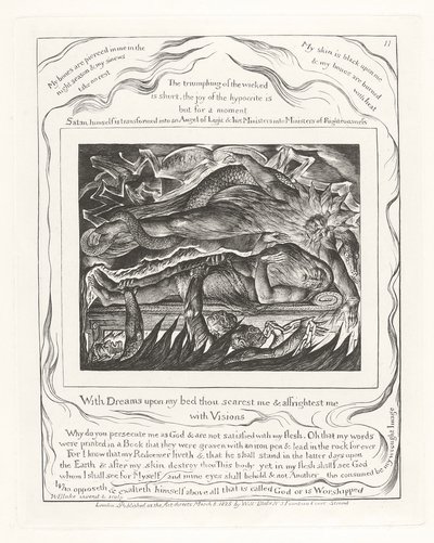 Med drømme på min seng skræmmer du mig og skræmmer mig med syner af William Blake