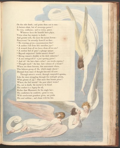 Youngs Night Tanker, Side 41, Et strålende mærke, den retfærdiges dødsleje af William Blake