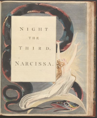 Youngs Night Tanker, Side 43, Night the Third, Narcissa. af William Blake