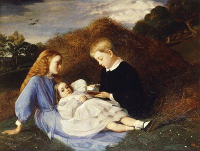 Amy, Dorothea og Hungerford Wren Hoskyns, 1863 af William Blake Richmond