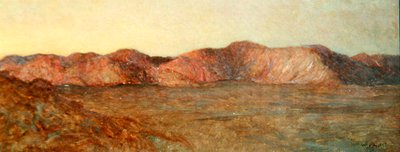 Desert of El Kab, Afterglow af William Blake Richmond