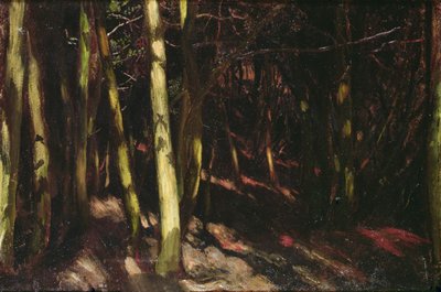Træer, ca.1890 (olie på plade) af William Blake Richmond