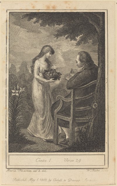 Canto I, vers 29 af William Blake after Mary Ann Flaxman