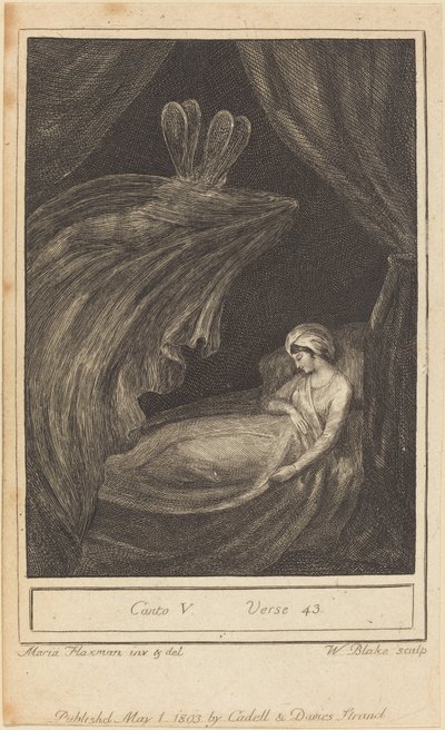 Canto V, vers 43 af William Blake after Mary Ann Flaxman