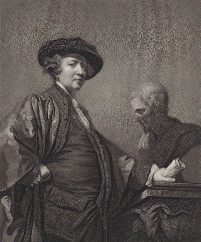 Sir Joshua Reynolds, Ridder, 1811. af William Bond