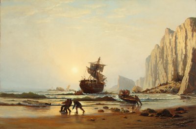 Skibbrud ved Labrador 1867 (Olie på lærred) af William Bradford