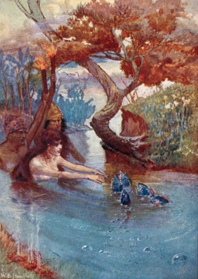 Illustration til Vathek, An Arabian Tale, af William Beckford (farve litho) af William Bradshaw Handforth