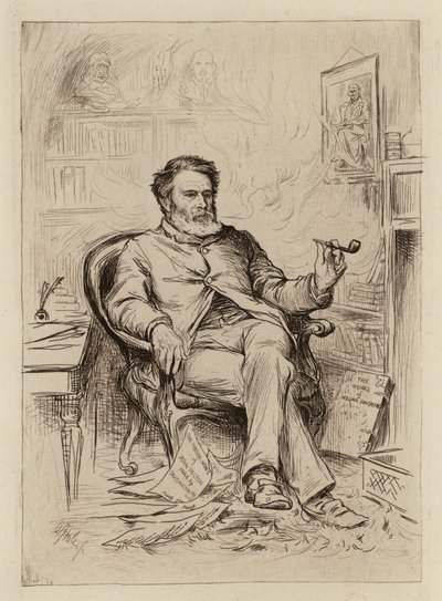 David Masson, professor i retorik og engelsk litteratur (kobberstik) af William Brassey (after) Hole