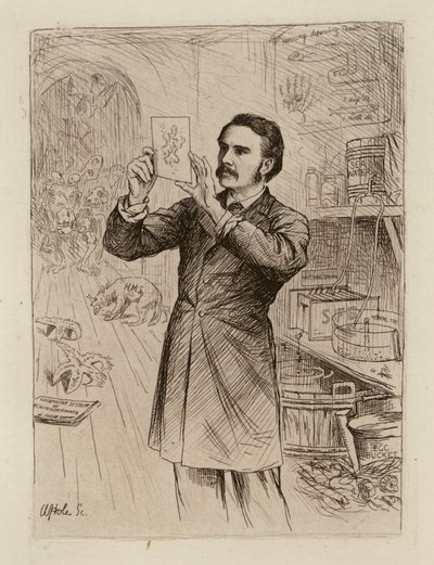 James Cossar Ewart, professor i naturhistorie (kobberstik) af William Brassey (after) Hole