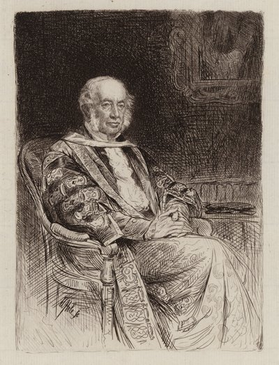 John Inglis of Glencorse, Lord Justice General of Scotland, kansler (kobberstik) af William Brassey (after) Hole