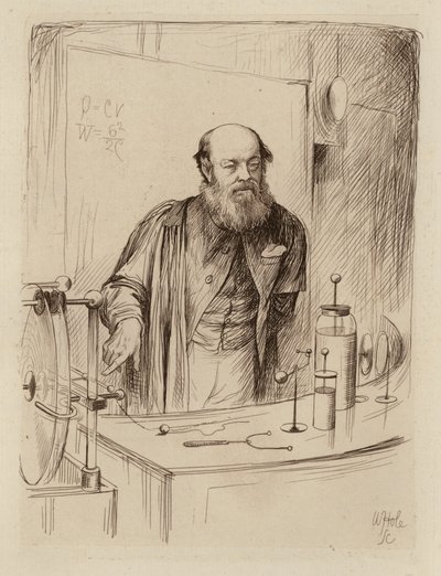 Peter Guthrie Tait, professor i naturfilosofi (kobberstik) af William Brassey (after) Hole