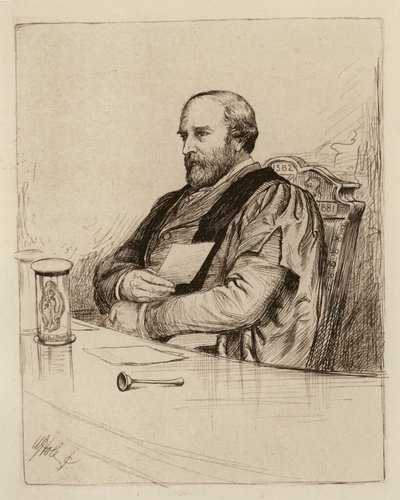 Thomas Grainger Stewart, professor i praktisk fysik (kobberstik) af William Brassey (after) Hole