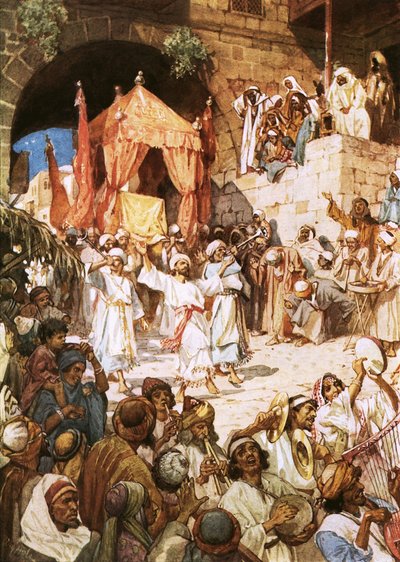 David bragte arken ind i Jerusalem af William Brassey Hole