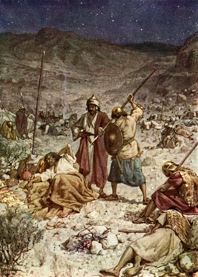 David skåner Sauls liv. - Bibel af William Brassey Hole