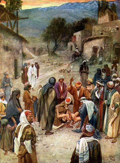 Jesus fjerner en ond ånd - Bibelen af William Brassey Hole
