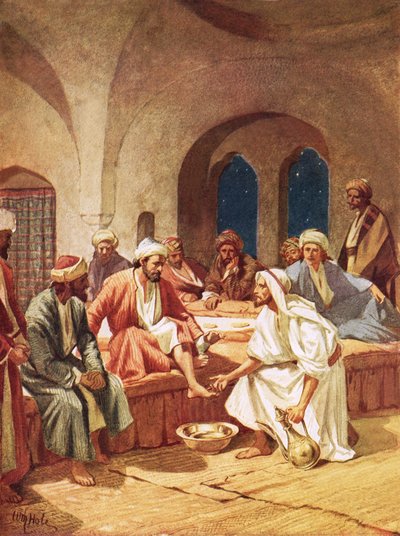 Jesus vasker sine disciples fødder af William Brassey Hole