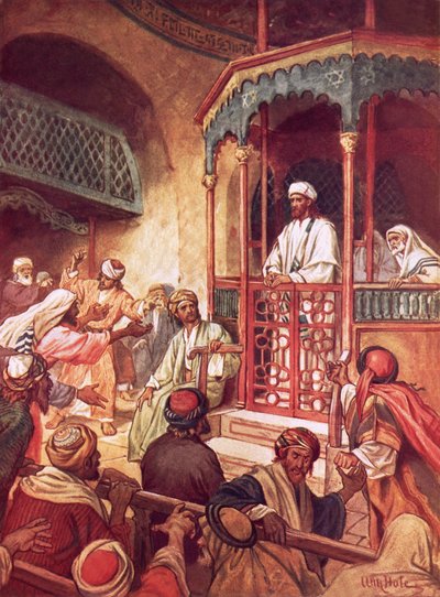 Jesu lære forkastet af hans egne byboere i Nazareth af William Brassey Hole