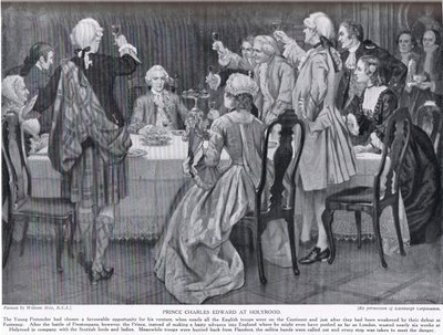 Prins Charles Edward ved Holyrood, illustration fra 