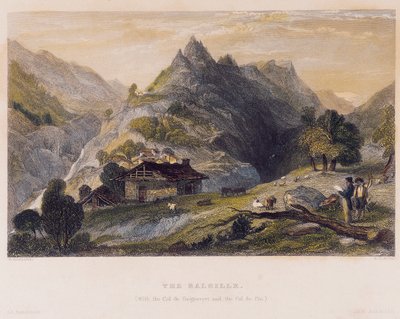 Udsigt over balsille (basille) med Col de Guignevert og Col de Pis af William Brockedon