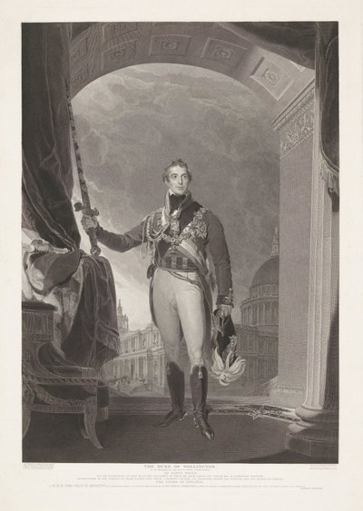 Portret af Arthur Wellesley, hertog van Wellington The Duke of Wellington (titel på objekt) af William Bromley (I)