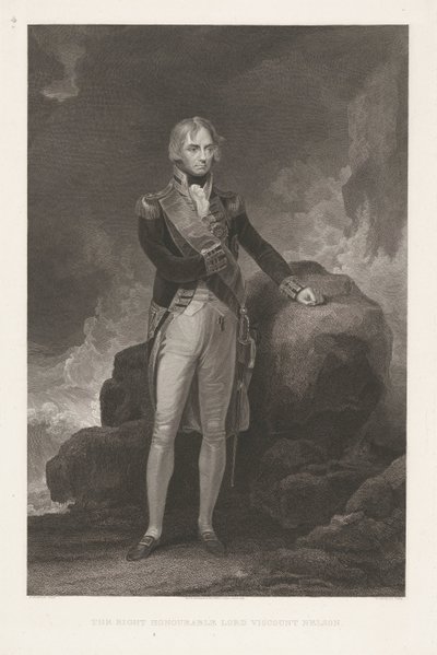 Portret af Horatio Nelson The Right Honorable Lord Viscount Nelson (titel på objekt) af William Bromley (I)