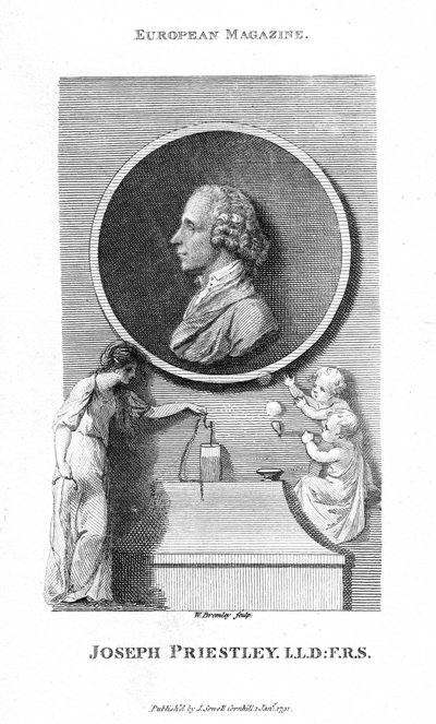 Joseph Priestley, engelsk kemiker og presbyteriansk minister, 1791 af William Bromley