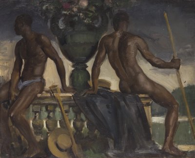 Adams arbejde, 20. århundrede (Olie på lærred) af William Bruce Ellis Ranken