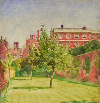 Hampton Court fra den private have af William Bruce Ellis Ranken
