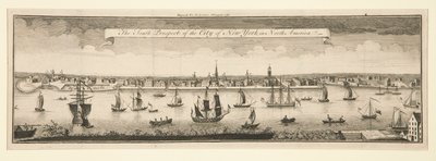 The South Prospect of City of New York i Nordamerika af William Burgis