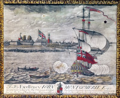 Til Hans Excellence John Montgomerie Esq. (Udsigt over Fort George) af William Burgis