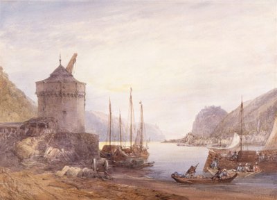 Andernach ved Rhinen af William Callow