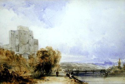 Chateau de Montboucher (akvarel på papir) af William Callow
