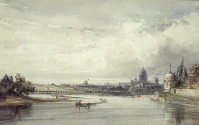 Fjernt syn af Paris af William Callow