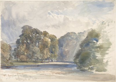 Ved Wharfe, Bolton Abbey af William Callow