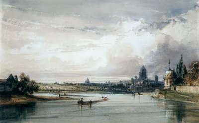 Paris set fra afstand, c1835-1900 af William Callow