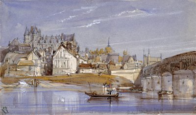 Chateau i Amboise, på Loire af William Callow