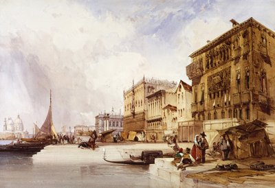 Venedig fra Riva Degle Schiavoni af William Callow