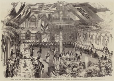 Banket på Hotel du Gouvernement, Fort de France, Martinique, i anledning af indvielsen af en statue til kejserinde Josephine af William Carpenter