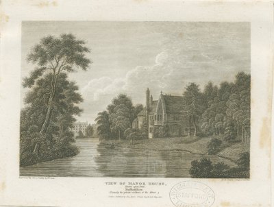 Burton-upon-Trent - Manor House: gravering, nd [c 1812] (tryk) af William Carter