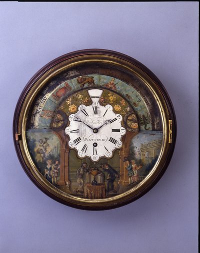 Urskive, slutningen af det 19. århundrede, urskive ca. 1770 (mahogni) af William Carter