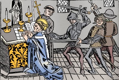 Martyrium af St. Thomas af Canterbury, c1484 af William Caxton