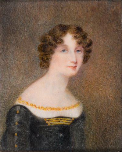 Portræt af Georgina Elizabeth Moncreiff, hustru til 2. jarl af Bradford (1792-1842) af William Charles Ross