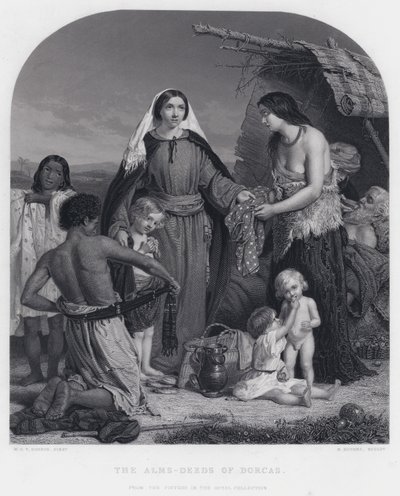 The Alms-Deeds of Dorcas (gravering) af William Charles Thomas (after) Dobson