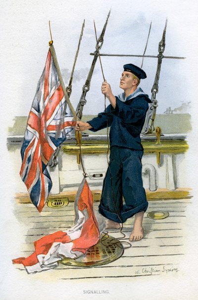 Royal Navy sømandssignalering, c1890-c1893 af William Christian Symons