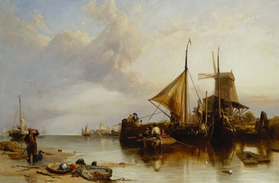 En scene nær Monnikendam på Zuyder Zee af Clarkson Frederick Stanfield