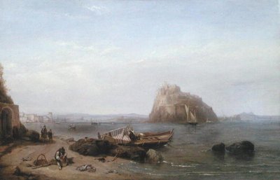 Udsigt over Ischia (olie på lærred) af Clarkson Frederick Stanfield